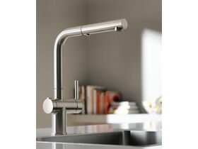 In Situ 2 - Franke Active Twist Pull Out Sink Mixer Only Brushed Chrome (5 Star) Lead Free
