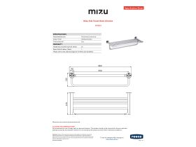 Specification Sheet - Mizu Silk Towel Rack Chrome