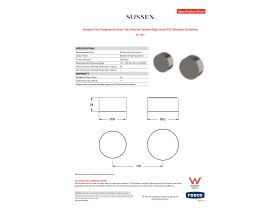 Specification Sheet - Sussex Pure Progressive Mixer Tap Diverter System Right Hand PVD Brushed Gunmetal
