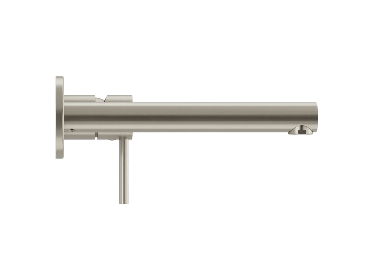 Supporting Image - Mizu Drift Wall Basin / Bath Mixer Set with Straight Spout Kit Brushed Nickel (6 Star) Lead Free - Side