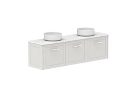 Supporting Image - Kado Lux Ensuite All Door 1500mm Wall Hung Double Basin 20mm Top