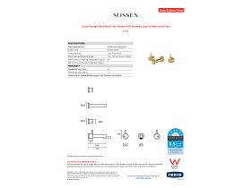 Specification Sheet - Scala Straight Wall Basin Set 160mm PVD Brushed Gold (6 Star) Lead Free
