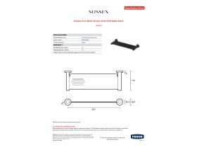 Specification Sheet - Sussex Pure Metal Shower Shelf PVD Matte Black