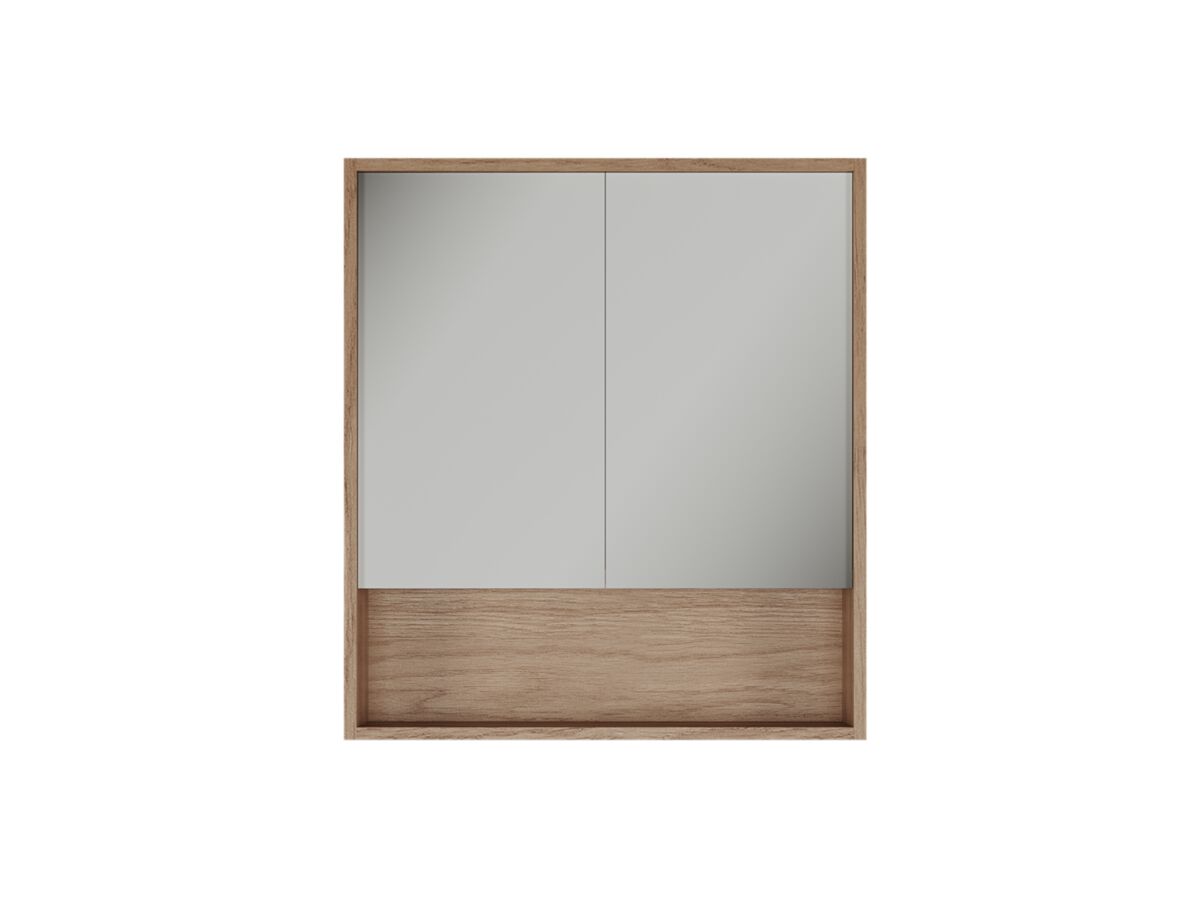 Supporting Image - Kado Aspect 750mm Mirror Cabinet Two Doors with Shelf - Boston Oak