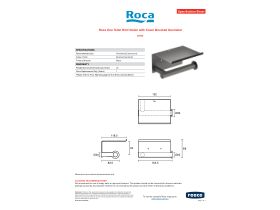 Specification Sheet - Roca Ona Toilet Roll Holder with Cover Brushed Gunmetal