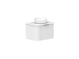 Supporting Image 2- Kado Neue Fluted Double Curve All Drawer 750 Wall Hung Vanity with Centre Basin 20mm Ultra White