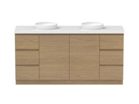 Hero - Posh Domaine 1800mm Floor Mount Vanity Unit Conventional Double Bowl 50mm Top