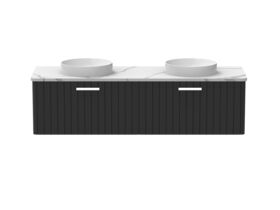 Kado Neue All-Drawer 1500 Double Bowl Wall Hung Cherry Pie