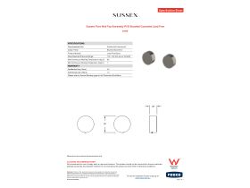 Specification Sheet - Sussex Pure Wall Top Assembly PVD Brushed Gunmetal Lead Free