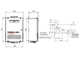 Thermann Commercial 32 External Line Drawing