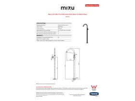 Specification Sheet - Mizu Drift MK2 Floor Mounted Mixer Matte Black
