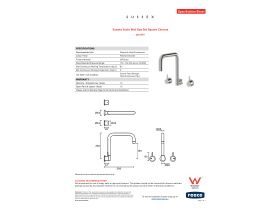 Specification Sheet - Sussex Scala Wall Spa Set Square Chrome