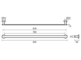 Milli Marle Edit Single Towel Rail 800mm