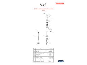 Component Listing - Milli Zato Basin Mixer Matte Black (5 Star)