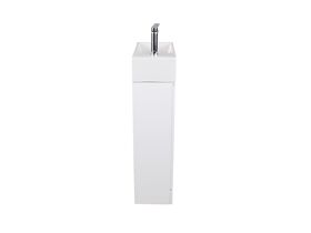 Supporting Image - Posh Solus 485mm Powder Room Vanity Unit with Kick Right Hand Bowl 1 Taphole White