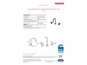 Specification Sheet - Sussex Scala Basin Set Curved LUX PVD Brushed Smoked Gunmetal (5 Star)