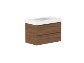 Supporting Image - Posh Domaine 900mm Wall Hung Twin Vanity Unit All-Drawer 90mm Top
