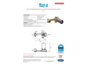 Specification Sheet - Roca Ona Wall Basin/Bath Mix Set Inwall Body Brushed Gunmetal Lead Free