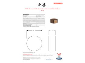 Specification Sheet - Milli Pure Progressive Hob Mixer Tap with Cirque Textured Handle PVD Brushed Bronze