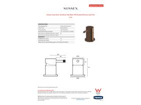 Specification Sheet - Sussex Scala Nova Top Mount Hob Mixer PVD Brushed Bronze Lead Free