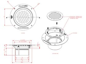 Vinyl Floor Waste Stainless Steel 304 Push In 100mm