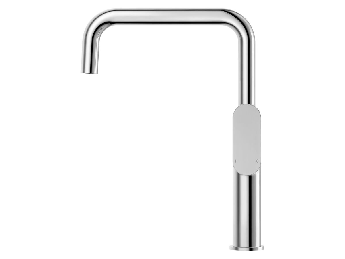 Mizu Soothe MK2 Gooseneck Sink Mixer Tap Square Chrome (5 Star)