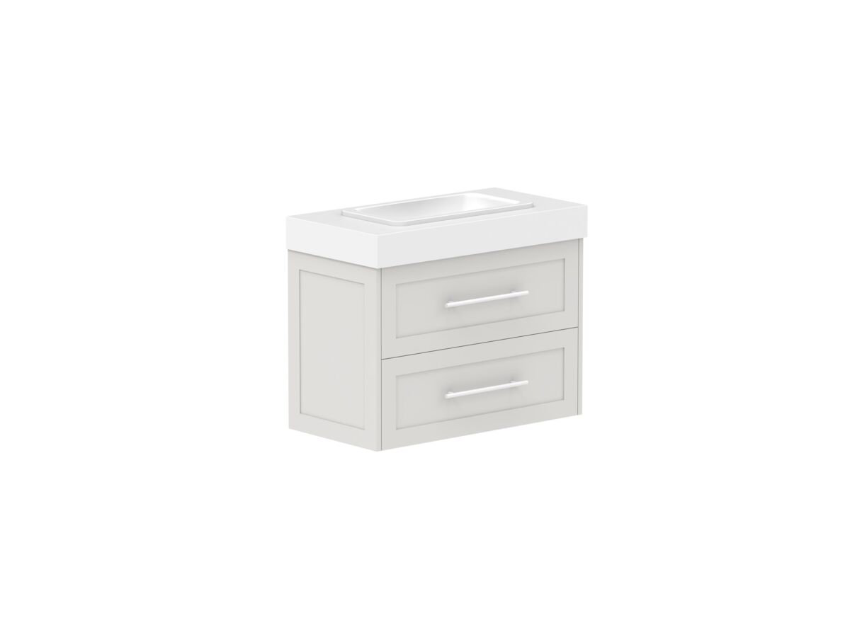 Supporting Image - Kado Lux Ensuite All Drawer Twin 750mm Wall Hung Centre Basin 90mm Top