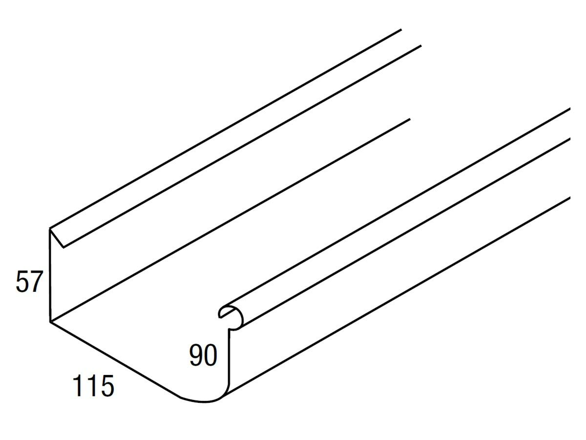 Quad Gutter 115mm Hi-Tensile .42mm