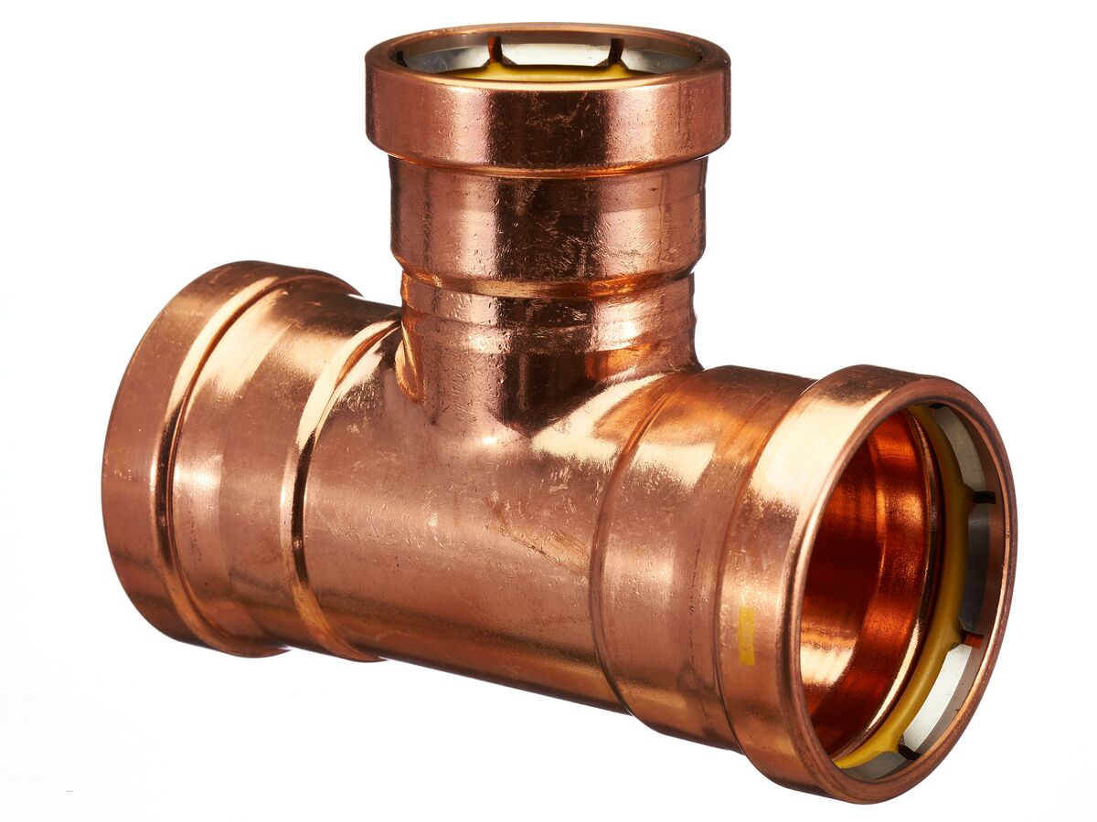 >B< Press Gas Reducing Tee 80mm x 80mm x 65mm