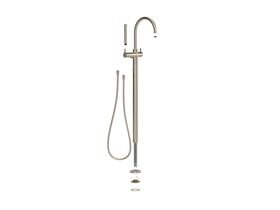 Hero - Faucet Strommen Vara Fin Floor Mounted Bath Mixer with Handshower Trimset Brushed Nickel (3 Star)