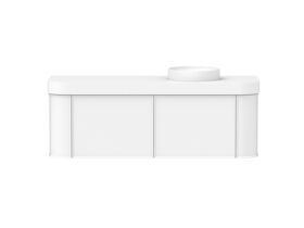 Hero - Kado Era Double Curve All Drawer 1500mm Wall Hung Vanity Right Hand Basin 90mm Durasein Top Matte White