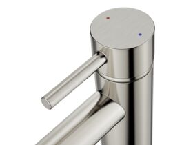 Supporting Image - Posh Bristol Pin Basin Mixer Tap Brushed Nickel (5 Star) Lead Free - Handle