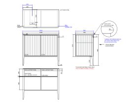 ISSY Cloud I 1000mm x 500mm x 860mm Vanity Unit with Legs 2 Touch Latch Doors Semi Inset (No Basin)