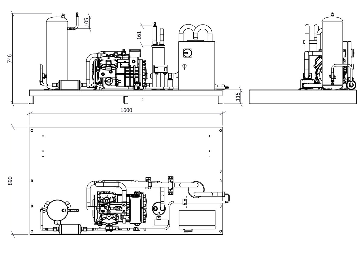 Tecumseh Semi Hermetic Receiver Unit SHR4610ZHR