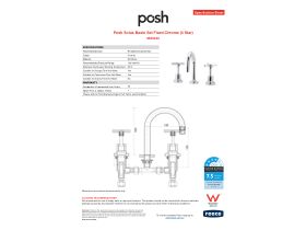 Specification Sheet - Posh Solus Basin Set Fixed Chrome (4 Star)