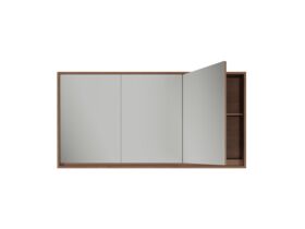 Supporting Image - Kado Aspect 1500mm Mirror Cabinet Three Doors with Surround View - Florentine Walnut Open
