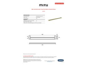 Specification Sheet - Mizu Soothe Double Towel Rail 900mm Brushed Brass
