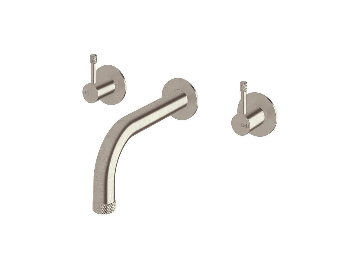 Hero - Sussex Scala Nova Wall Basin/Bath Set 150mm PVD Brushed Nickel (5 Star) Lead Free