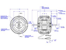 Twin Shaft Fan Motor 40W
