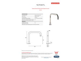 Specification Sheet - Sussex Scala Hob Spa Outlet Square Chrome