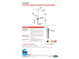 Technical Guide - LAUFEN CityPlus Zero Extended Basin Mixer Chrome (4 Star)