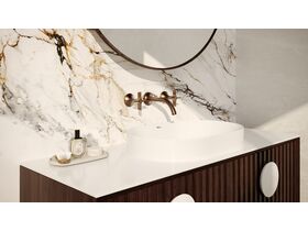 Sussex Oria Cross Wall Basin Set 165mm PVD Brushed Bronze (5 Star)