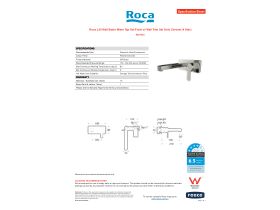 Specification Sheet - Roca L20 Wall Basin Mixer Tap Set Front of Wall Trim Set Only Chrome (4 Star)