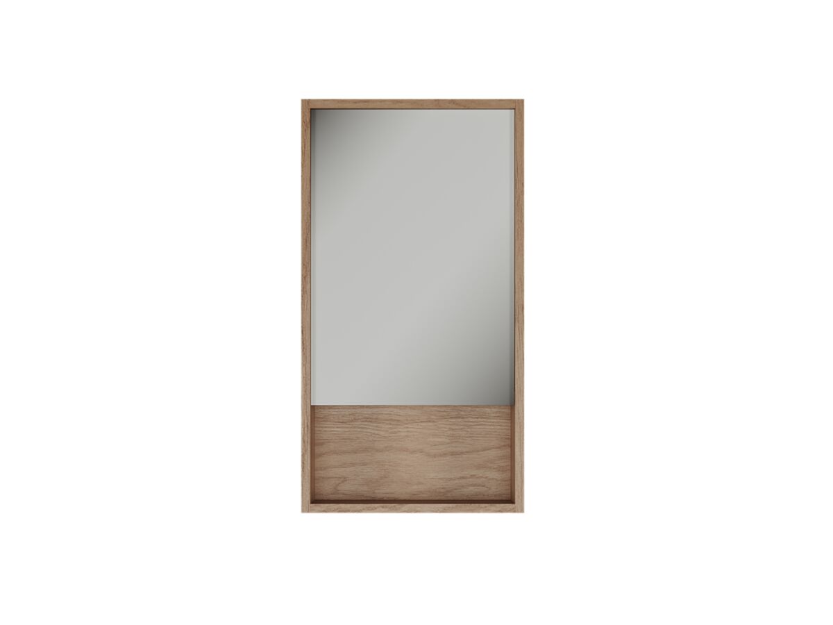 Supporting Image - Kado Aspect 450mm Mirror Cabinet One Door with Shelf - Boston Oak