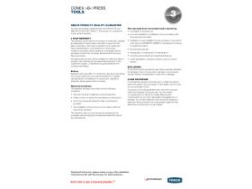 Warranty - Conex >B< Press Tools