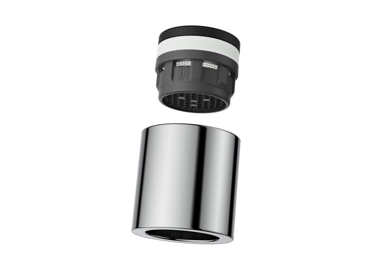 Supporting Image - Posh Bristol Pin Gooseneck Sink Mixer Tap Chrome (4 Star) Lead Free - Aerator