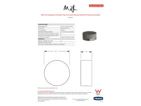 Specification Sheet - Milli Pure Progressive Hob Mixer Tap with Linear Textured Handle PVD Brushed Gunmetal