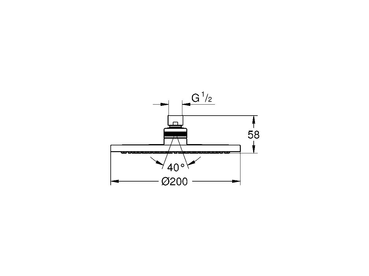 GROHE Tempesta Cosmo 200mm Overhead Shower Chrome