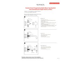 Installation Instructions - Sussex Pure Progressive Bath Mixer Tap System with Handshower Right Hand (3 Star)