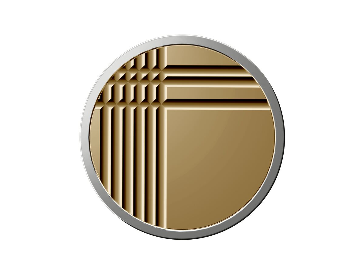 Supporting Image - Sussex Pure Elemental Handle Insert Strati PVD Brushed Gold with Chrome Base